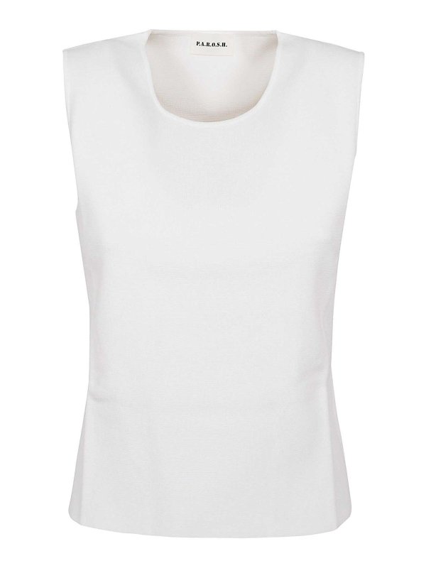 P.A.R.O.S.H.: Tops und Tank Tops - Top - Weiß