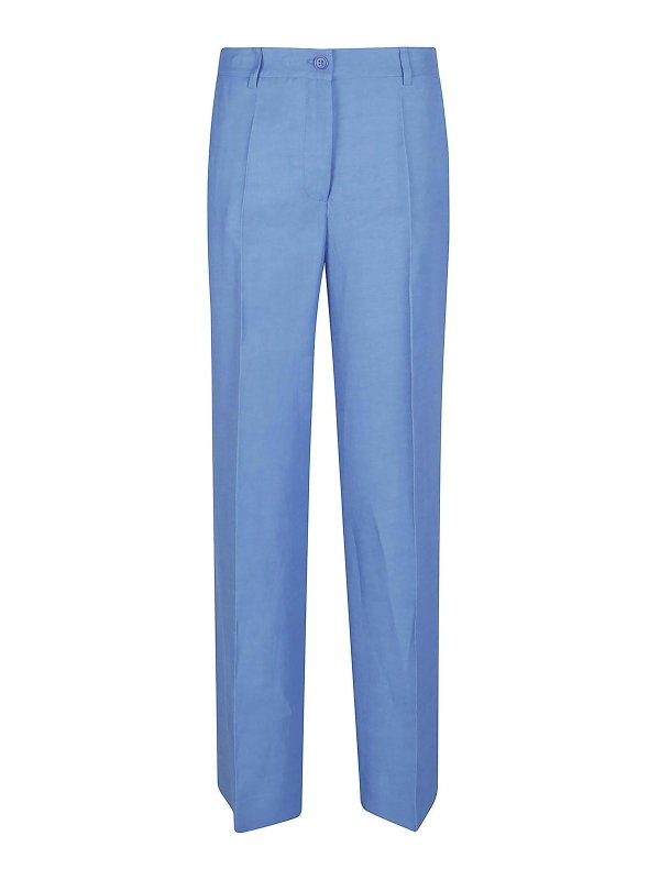 P.A.R.O.S.H.: カジュアルトラウザー - カジュアルパンツ - ブルー