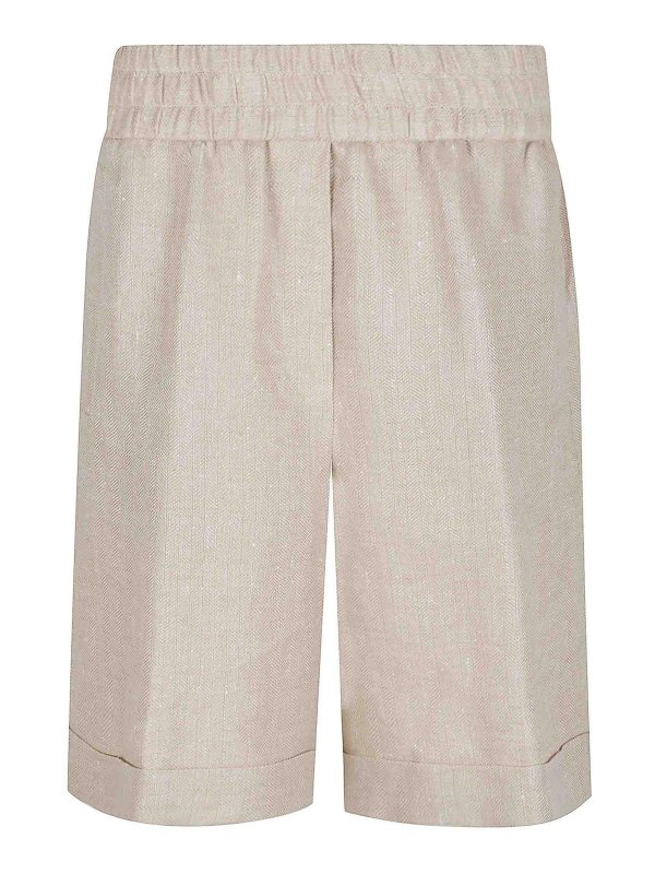 PESERICO: トラウザーショーツ - ショートパンツ - ベージュ
