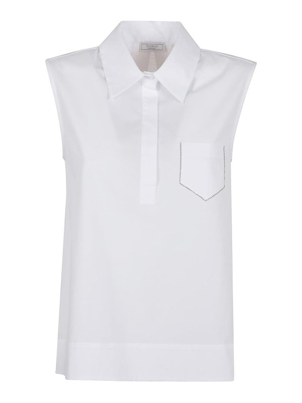 PESERICO: shirts - Shirt with male neck