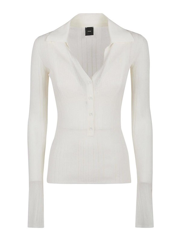 Pinko: polo shirts - Annapurna Polo Crepe Transparen