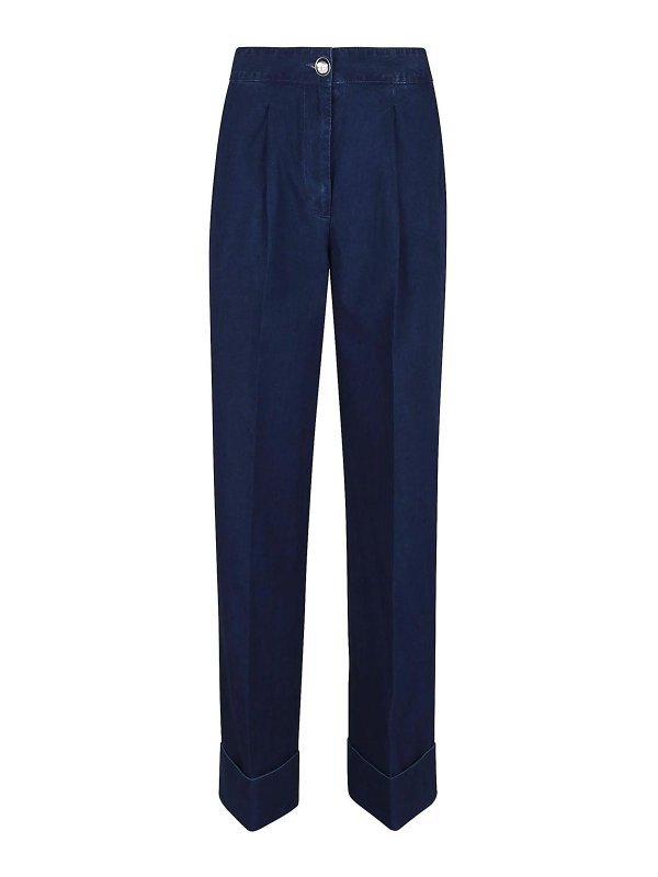 VALENTINO GARAVANI: straight leg jeans - Pantalone In Denim  Solid