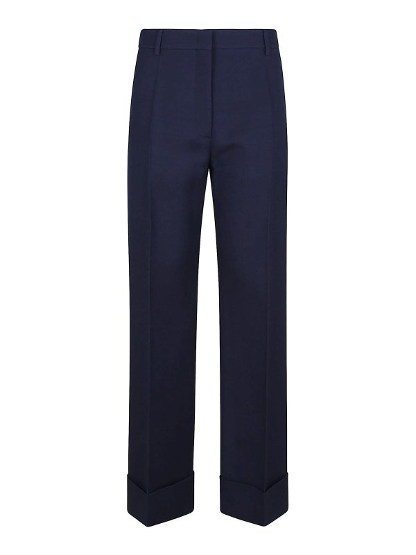 VALENTINO GARAVANI: カジュアルトラウザー - カジュアルパンツ - ダークブルー