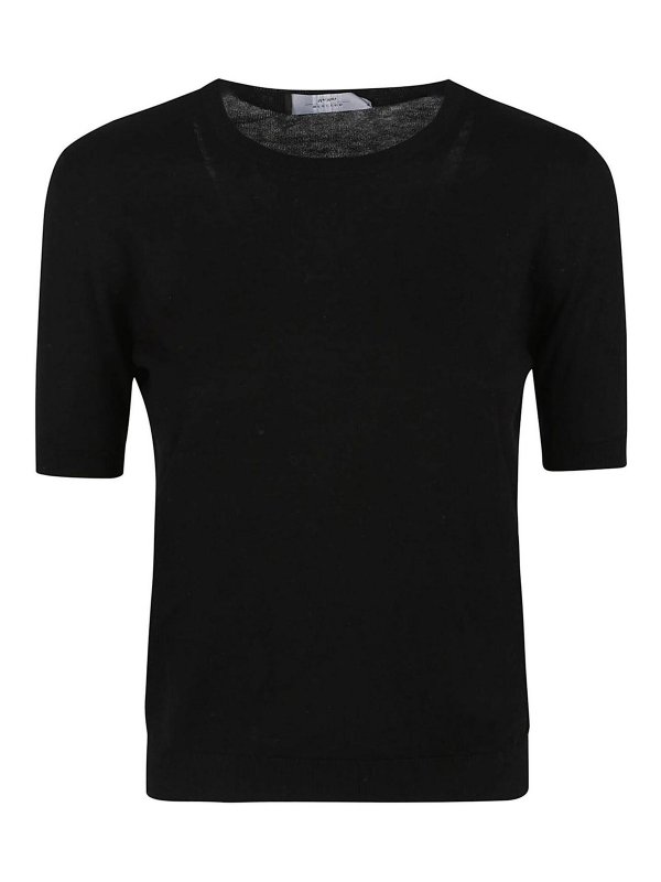 WEEKEND MAX MARA: Escotes barcos - Suéter Con Escote Barco - Negro