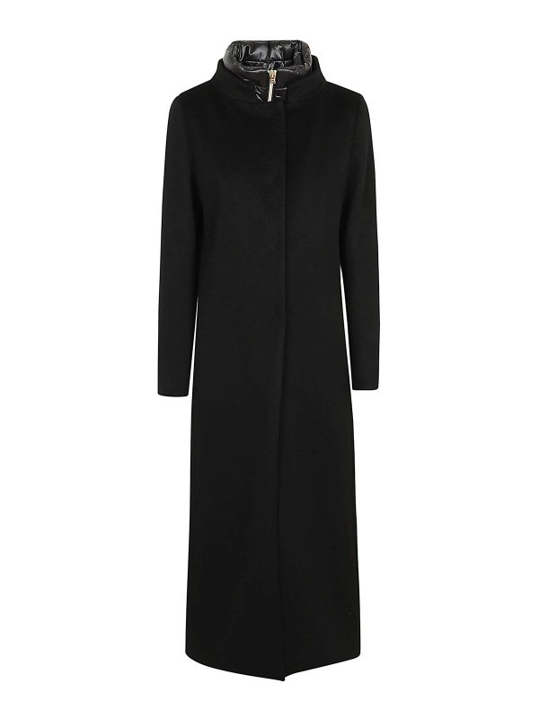 HERNO: long coats - Long Coat With Padded Bib