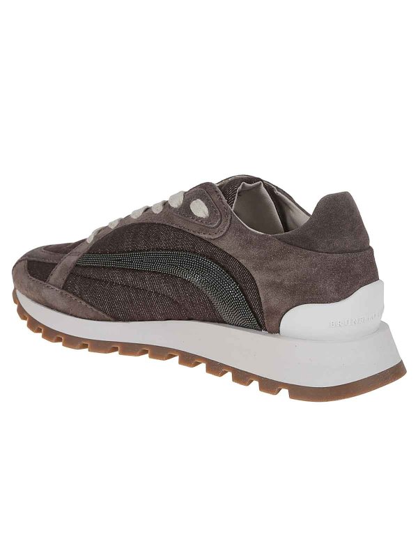 The Best Shops BRUNELLO CUCINELLI: Chaussures de sport - Baskets - Argent