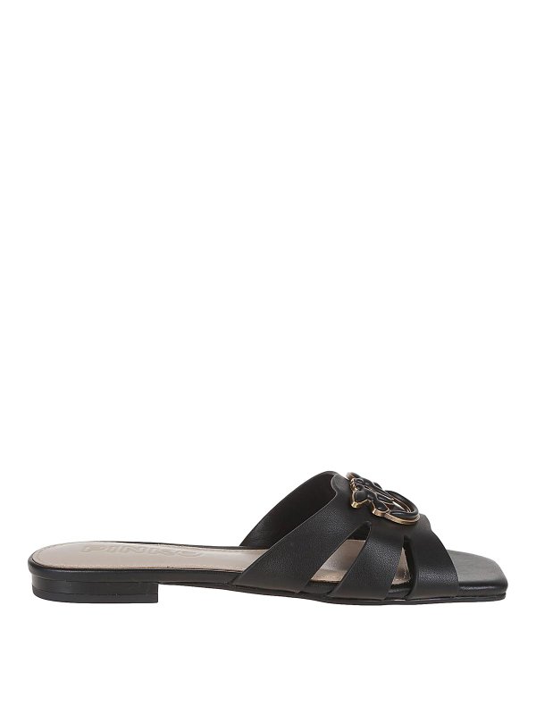 Pinko: sandals - Logo sandals