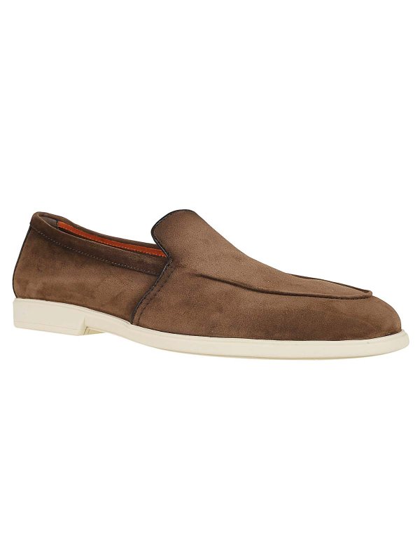SANTONI: Mocassins & Chaussures bateau online - Mocassins - Marron