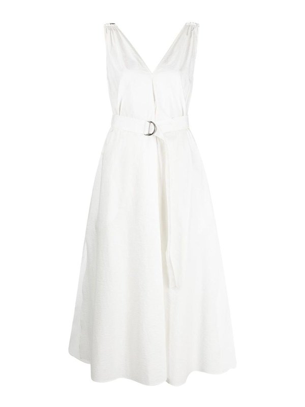 BRUNELLO CUCINELLI: ニーレングスドレス - 膝丈ドレス - 白