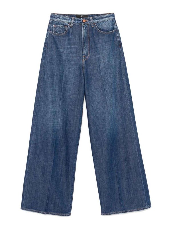 3X1: Bootcut - Bootcut Jeans - Blau