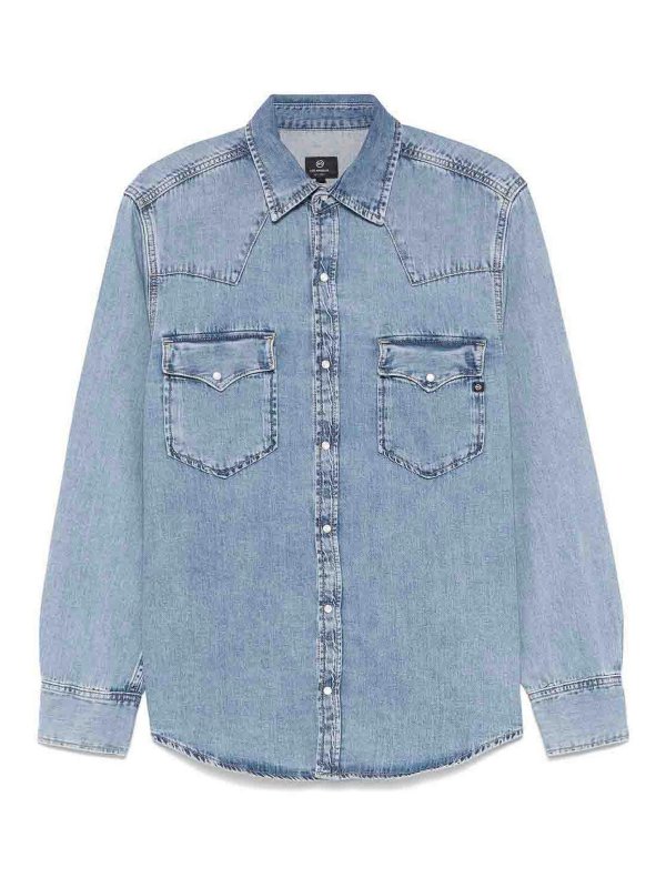 Tシャツ・カットソー AG JEANS SS25 CASSIS SHIRT (W0055 068BAXT) Ag Jeans CassisDenim Shirt - Denim - Women | W0055068BAXT