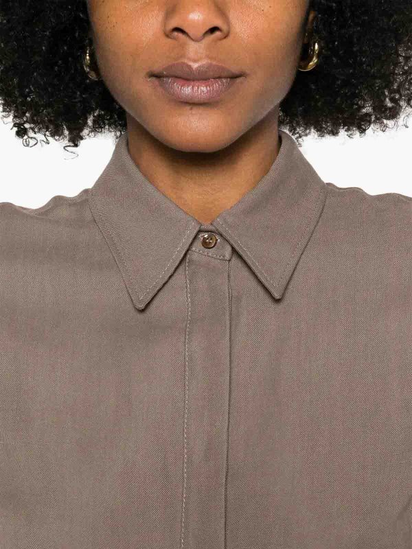 Robe Au Genou - Marron shop online: BRUNELLO CUCINELLI