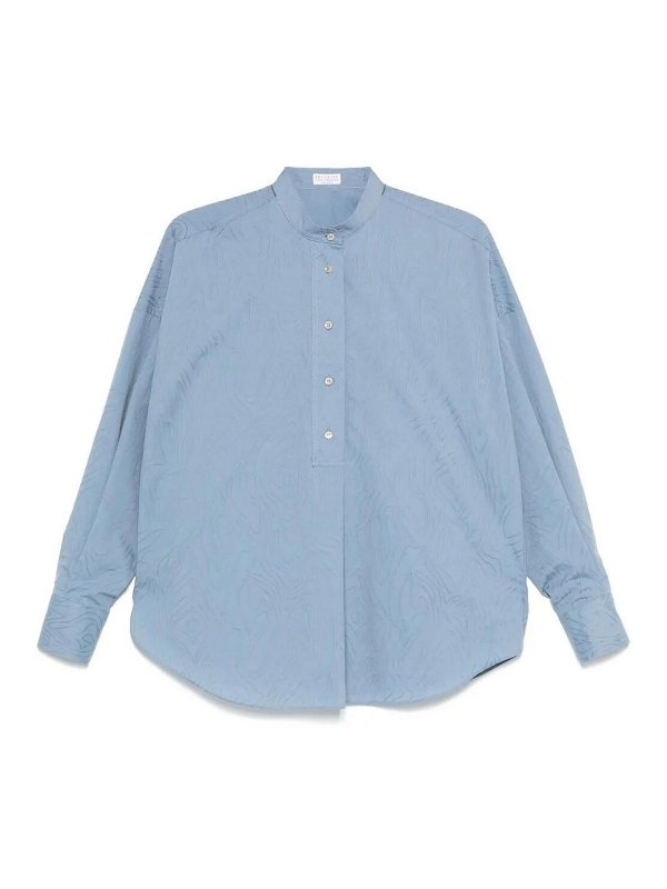 BRUNELLO CUCINELLI: シャツ - シャツ - ライトグレー