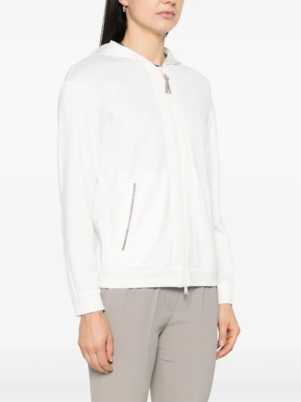 The Best Shops BRUNELLO CUCINELLI: Sweatshirts & Sweaters - Hooded Sweatshirt With PreciousZipper Pull