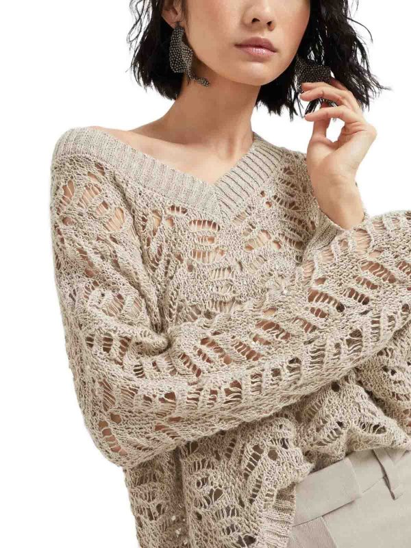 The Best Shops BRUNELLO CUCINELLI: V-Pullover - Beige