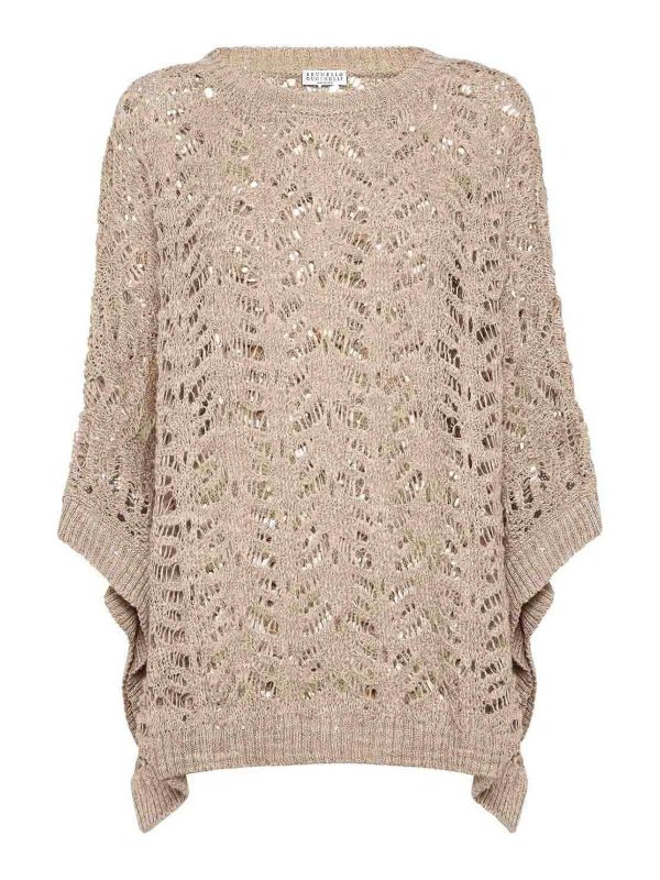 BRUNELLO CUCINELLI: Vネック - Vネック - ベージュ