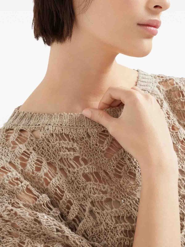 BRUNELLO CUCINELLI buy online Vネック - ベージュ