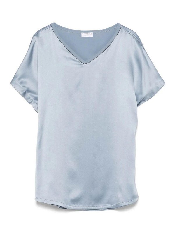 BRUNELLO CUCINELLI: ブラウス - ブラウス - ライトグレー