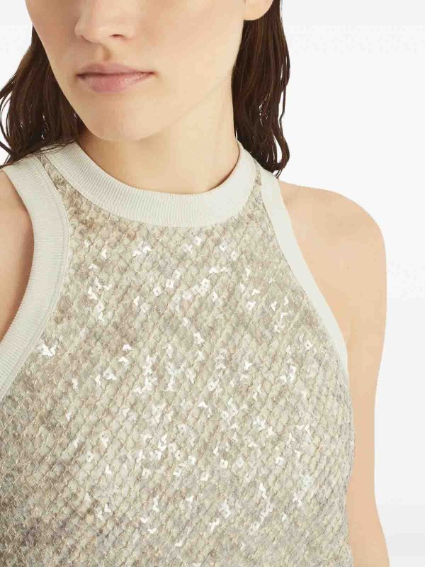 Top - Blanco shop online: BRUNELLO CUCINELLI