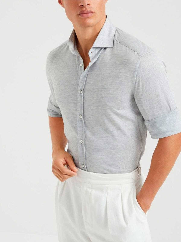 The Best Shops BRUNELLO CUCINELLI: Hemden - Hemd - Hellgrau