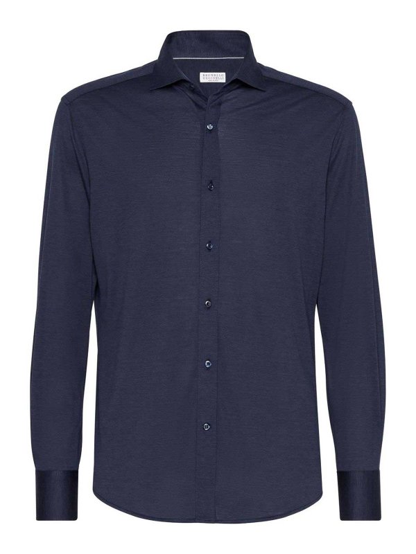 BRUNELLO CUCINELLI: Camisas - Camisa - Azul
