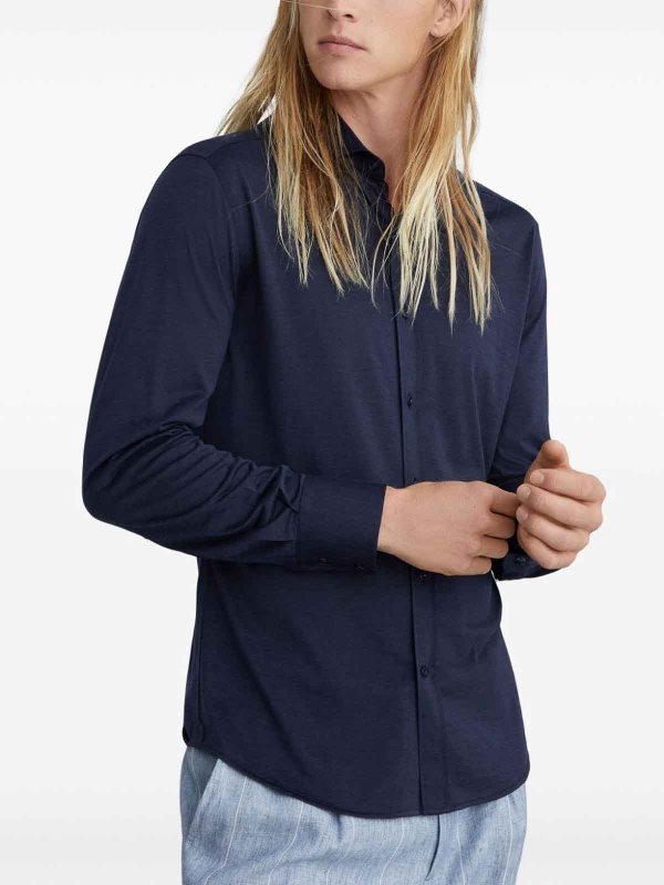 Camisa - Azul shop online: BRUNELLO CUCINELLI
