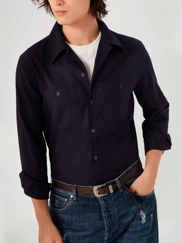 BRUNELLO CUCINELLI buy online Hemd - Dunkelblau