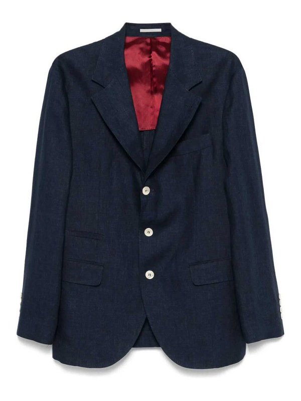 BRUNELLO CUCINELLI: ブレザー - ブレザー - ダークブルー