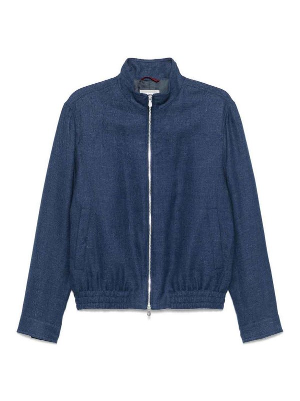 BRUNELLO CUCINELLI: Bombers - Bomber - Bleu Foncé
