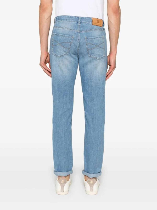 Bootcut Jeans - Helles Jeansblau shop online: BRUNELLO CUCINELLI