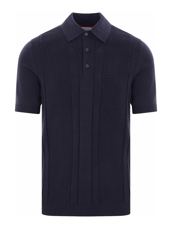 BRUNELLO CUCINELLI: polo shirts - Short Sleeve Polo With Buttons