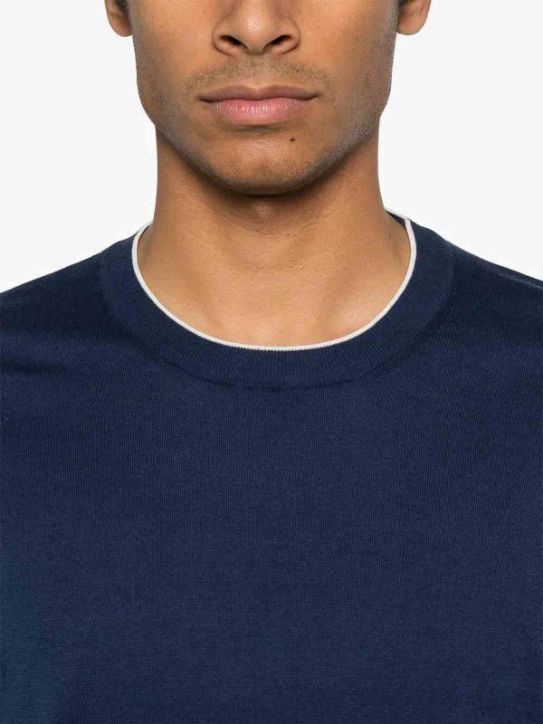 Suéter Cuello Redondo - Blanco shop online: BRUNELLO CUCINELLI