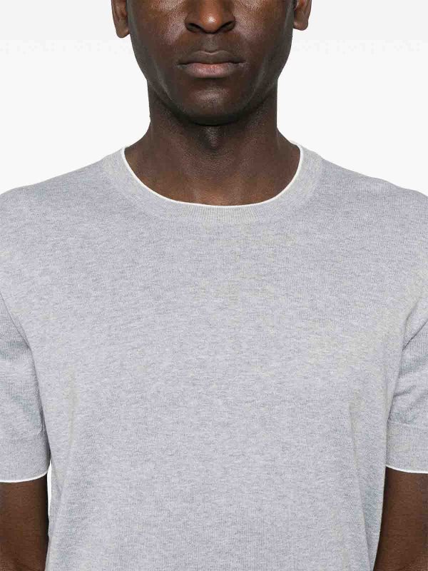 The Best Shops BRUNELLO CUCINELLI: Suéteres con cuello pico - Suéter Cuello Redondo - Gris