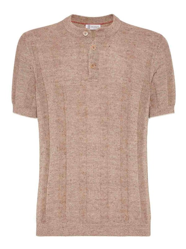 BRUNELLO CUCINELLI: Camisetas - Camiseta - Beis