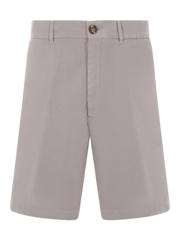 BRUNELLO CUCINELLI: トラウザーショーツ - ショートパンツ - ライトグレー