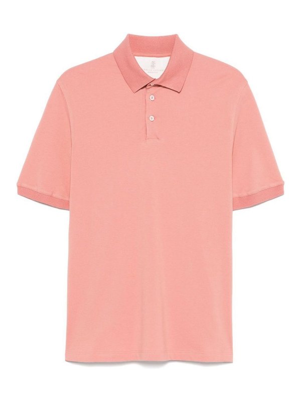 BRUNELLO CUCINELLI: Poloshirts - Poloshirt - Dunkelrosa