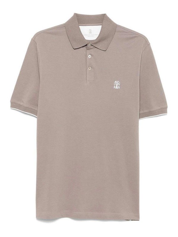 BRUNELLO CUCINELLI: ポロシャツ - ポロシャツ - 白