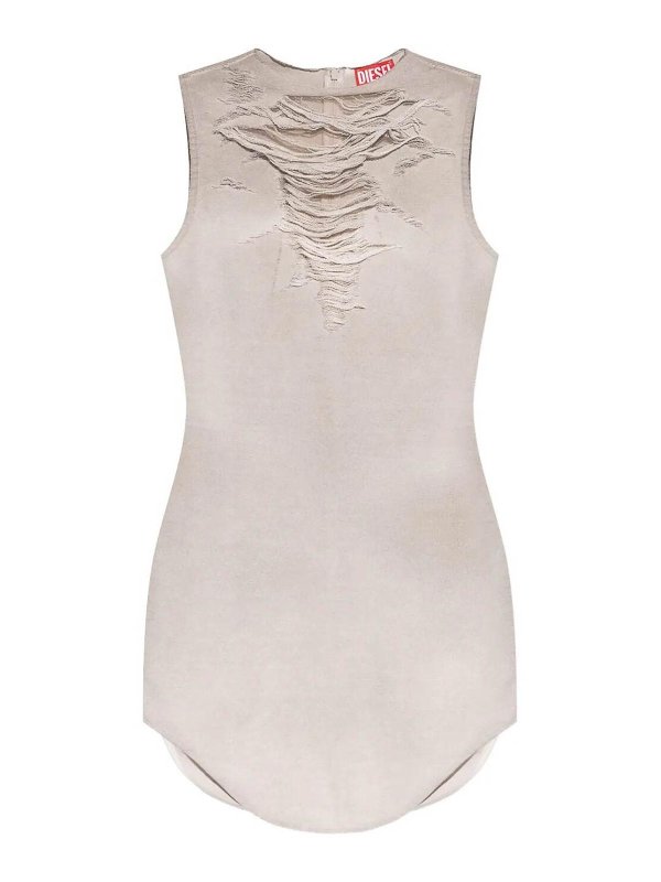 DIESEL: ニーレングスドレス - 膝丈ドレス - ライトグレー