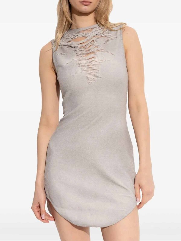 DIESEL buy online 膝丈ドレス - ライトグレー