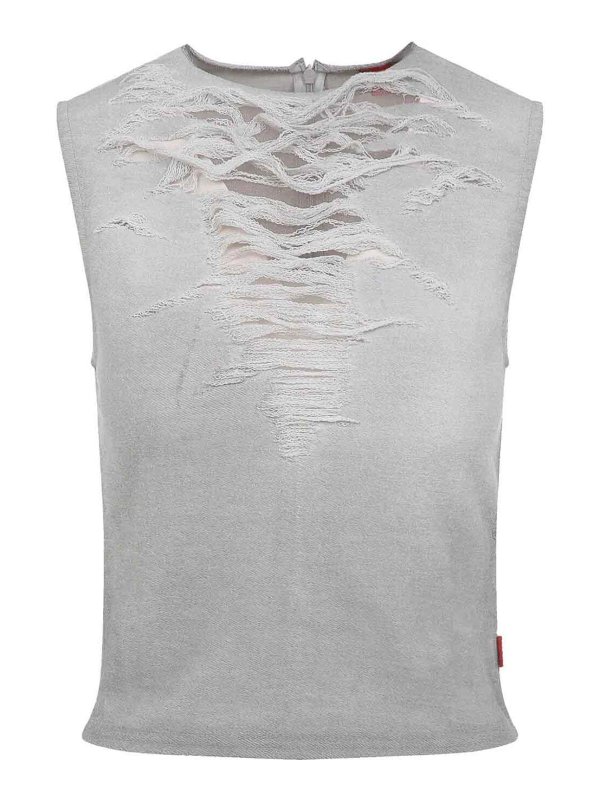 DIESEL: Tops und Tank Tops - Top - Hellgrau