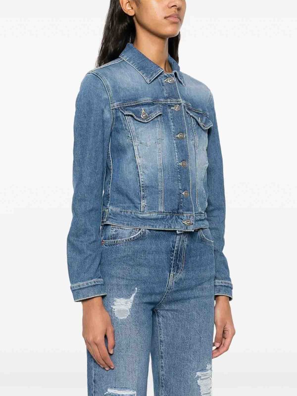 Dondup Denim Jacket - Blue - Women | DJ460DSH365DIQ2DD800 Dondup Denim Jacket - Blue - Women | DJ460DSH365DIQ2DD800