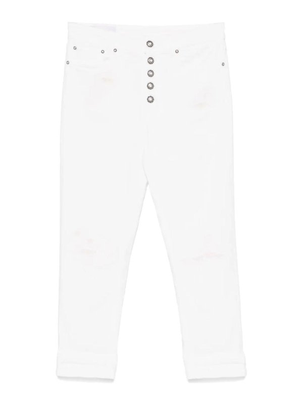 DONDUP: カジュアルトラウザー - カジュアルパンツ - 白