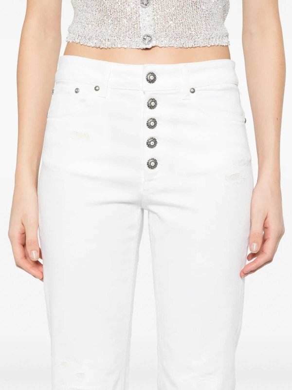 カジュアルパンツ - 白 shop online: DONDUP