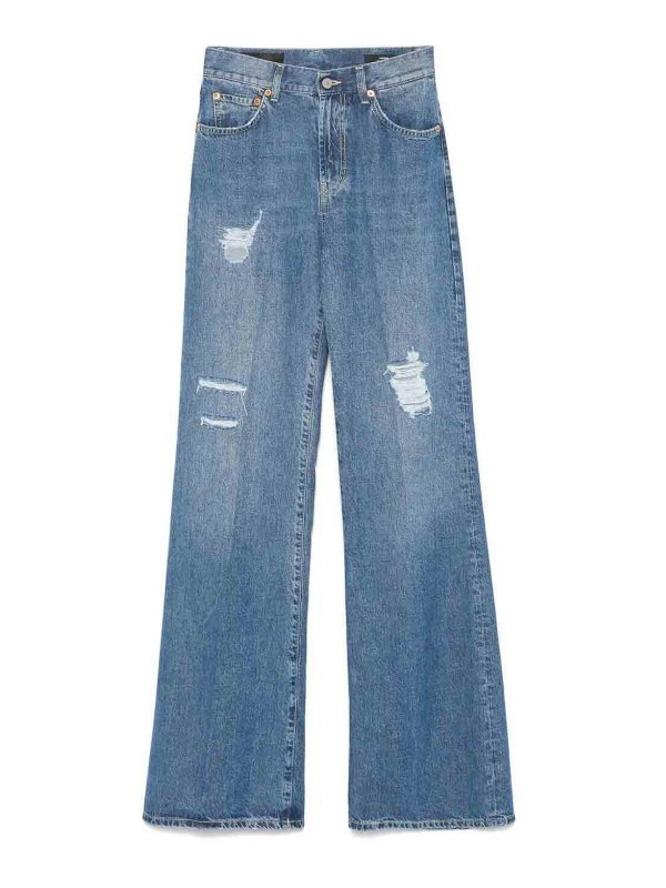 DONDUP: カジュアルトラウザー - カジュアルパンツ - ブルー