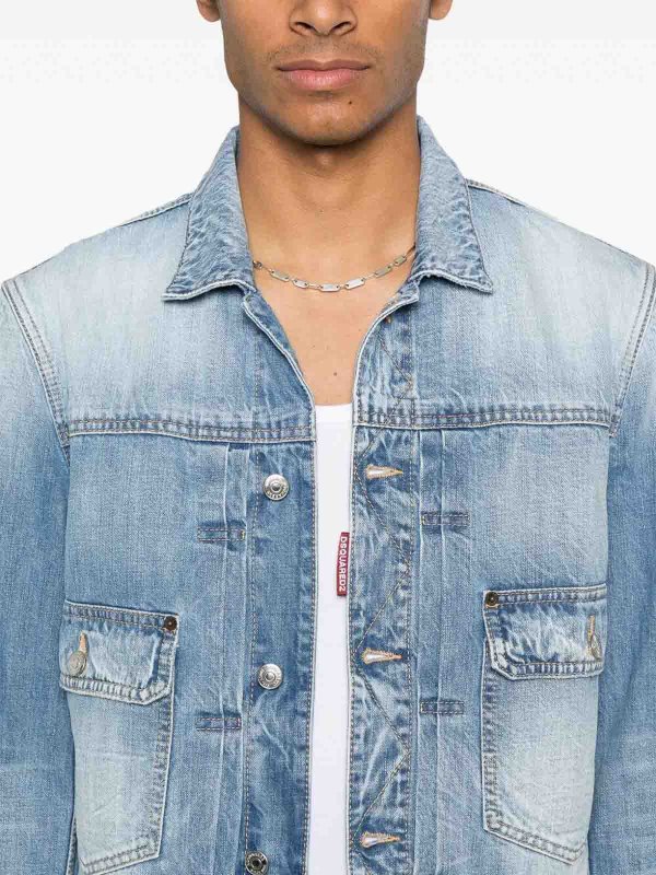 The Best Shops DSQUARED2: Vestes en denim - Veste En Jean - Bleu Foncé