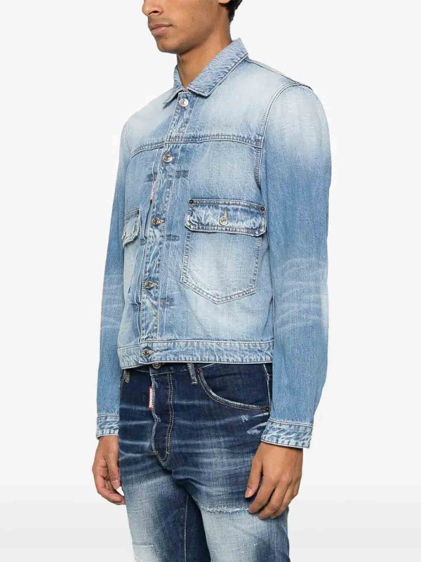 Veste En Jean - Bleu Foncé shop online: DSQUARED2