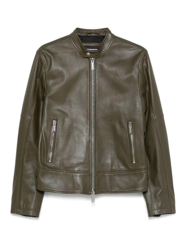 DSQUARED2: leather jacket - Leather Biker Jacket