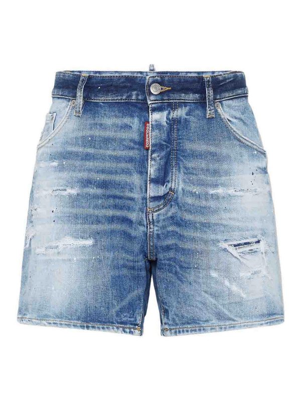 DSQUARED2: トラウザーショーツ - ショートパンツ - ダークブルー