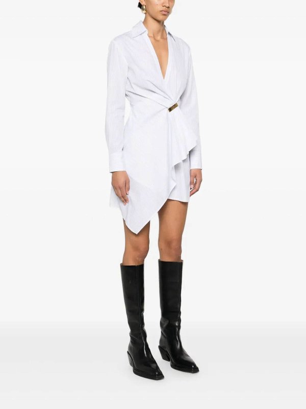 膝丈ドレス - 白 shop online: ELISABETTA FRANCHI