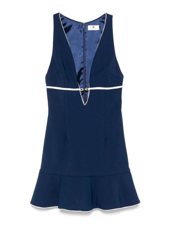 ELISABETTA FRANCHI: ニーレングスドレス - 膝丈ドレス - ブルー